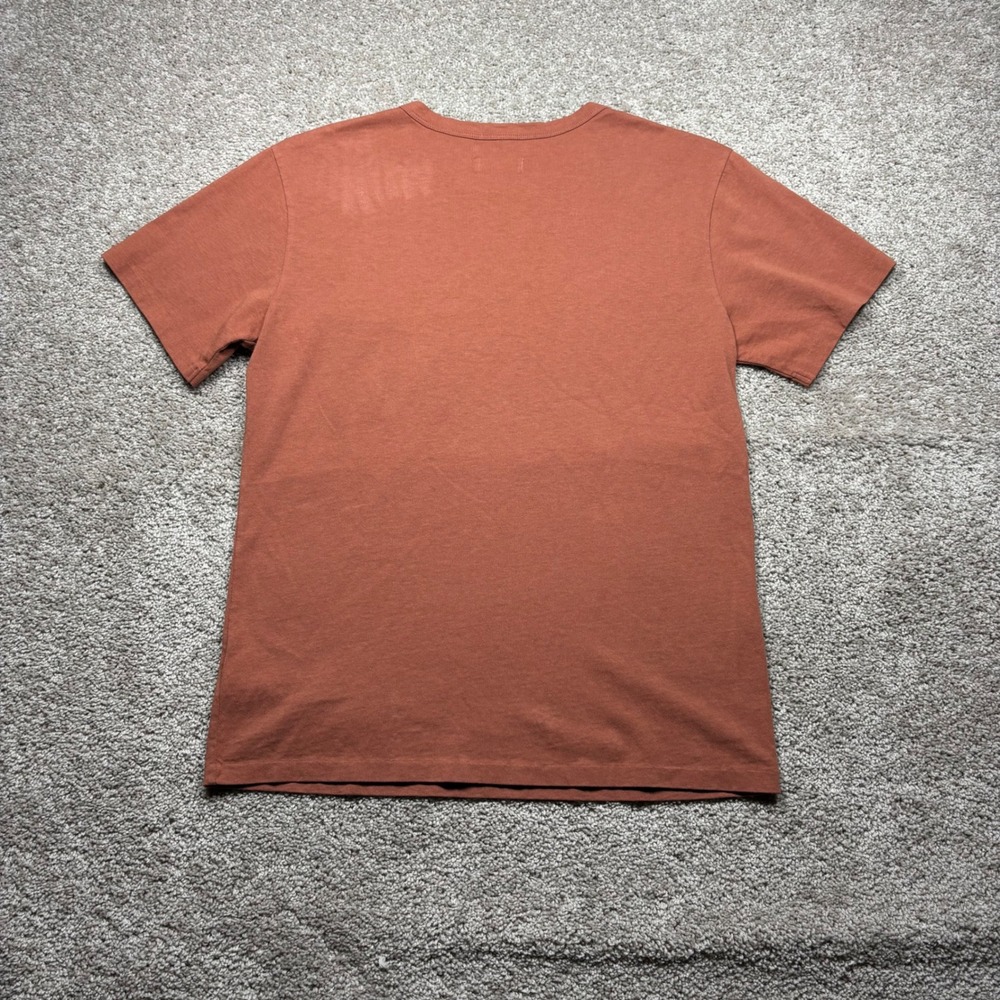 Freenote Cloth Mens Pocket T-Shirt Rust Orange Cotton Made in USA Size M - Picture 2 of 7